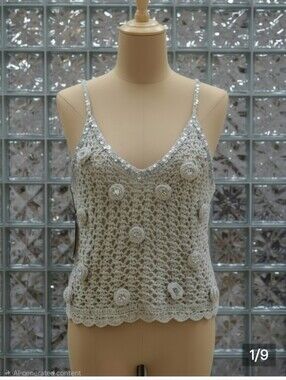Limited Edition Crochet Top With Raisec Flowers Zara M